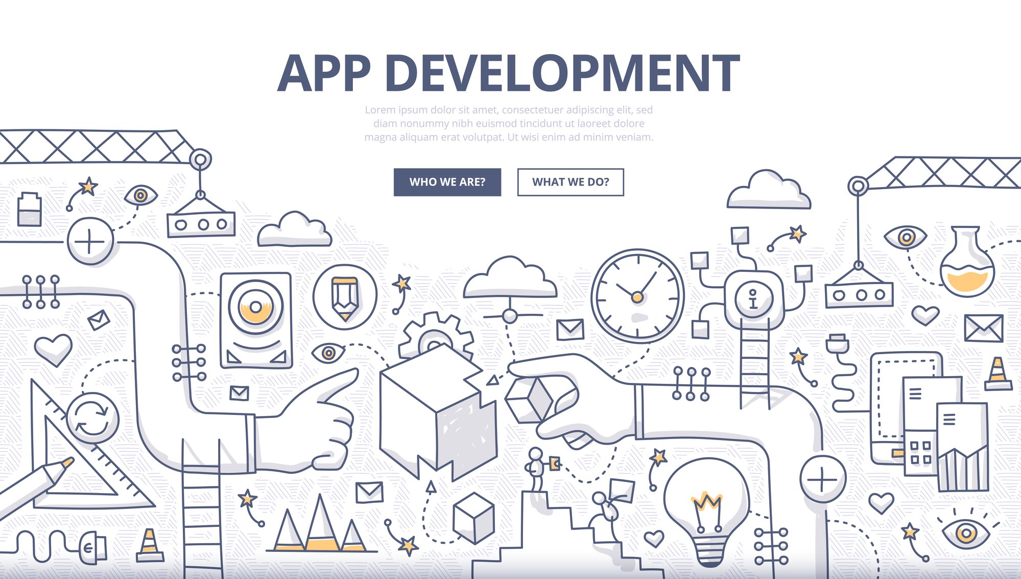 Application Development Doodle Concept