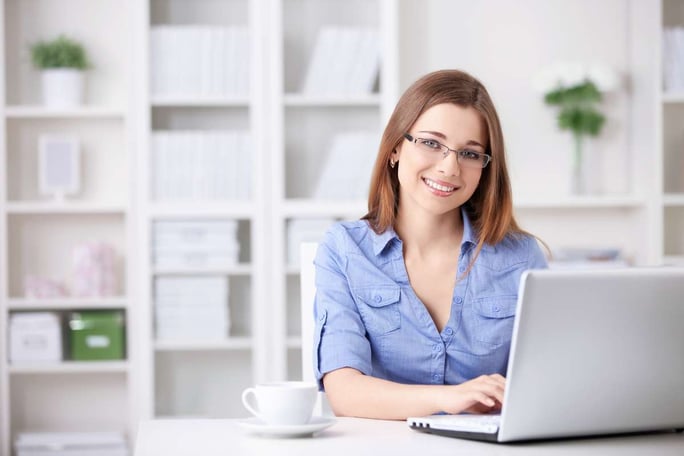 A woman working as a virutal assistant is an excellent addition to a company's property management company structure. 