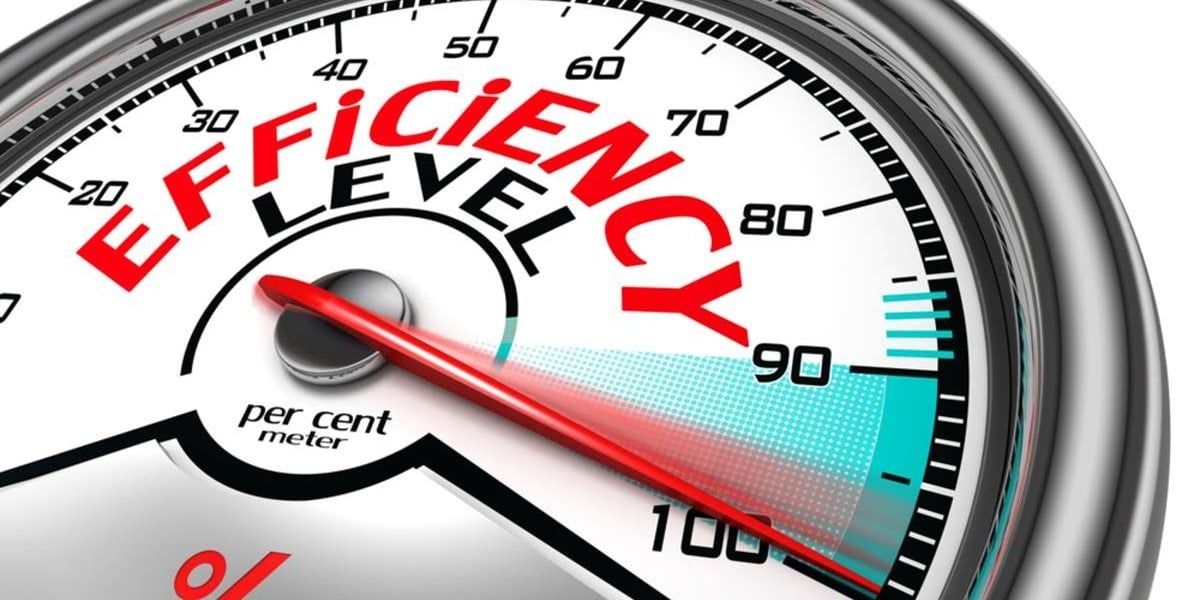 Efficiency meter, property management consulting to improve efficiency concept