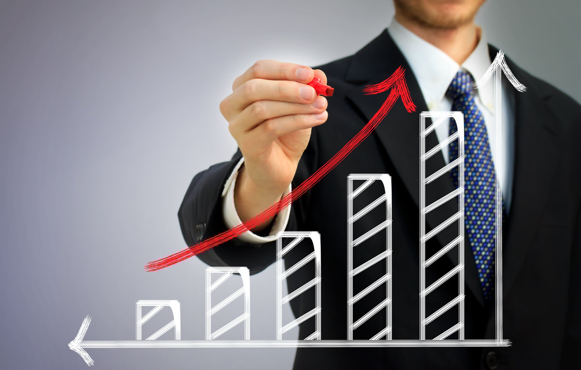 Image of a bar graph showing growth