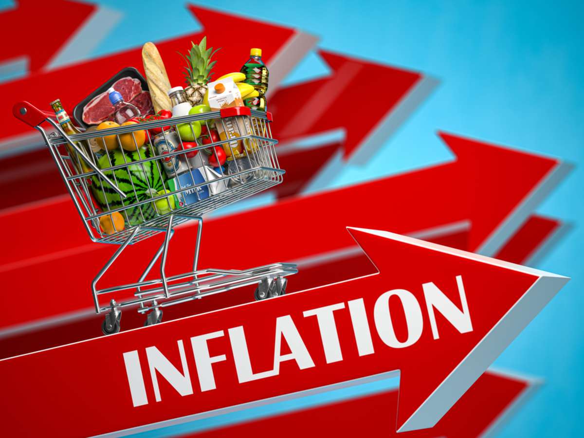 Inflation written on an arrow pointing upward