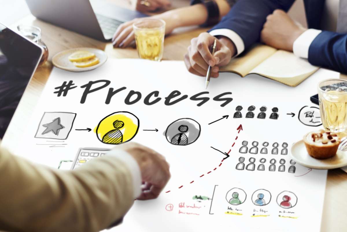 Process Network Workflow Teamwork Infographic